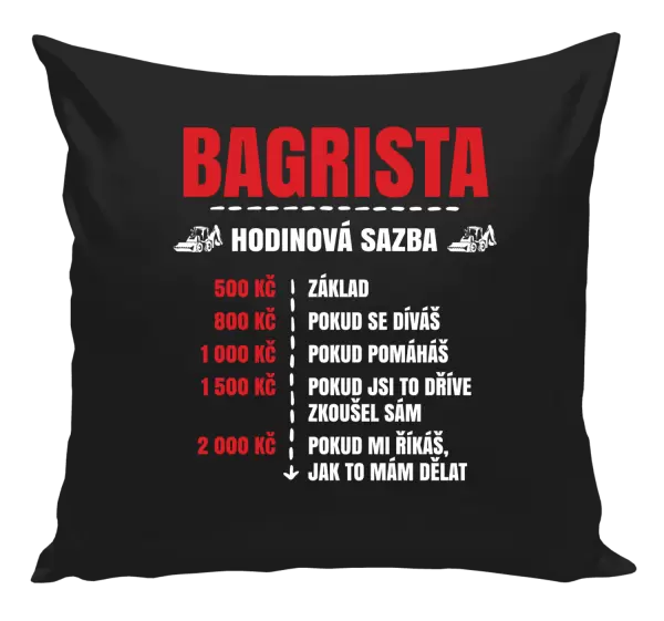 Polštář Hodinová sazba - bagrista