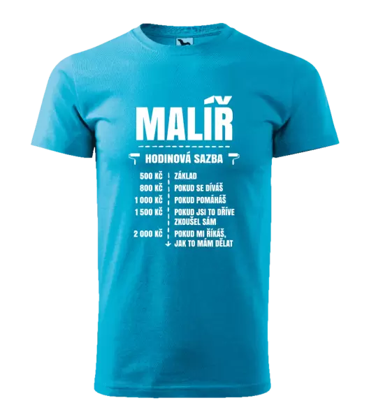 Pánské tričko Hodinová sazba - malíř
