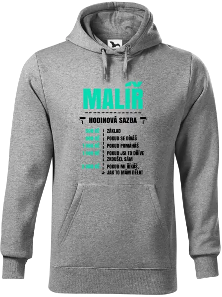 Pánská mikina Hodinová sazba - malíř