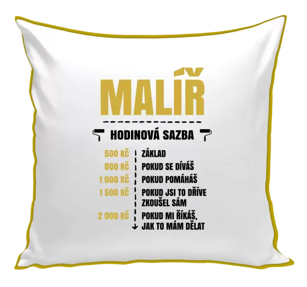 Polštář Hodinová sazba - malíř