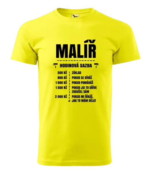 Pánské tričko Hodinová sazba - malíř