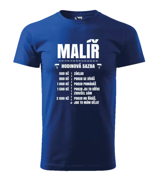 Pánské tričko Hodinová sazba - malíř