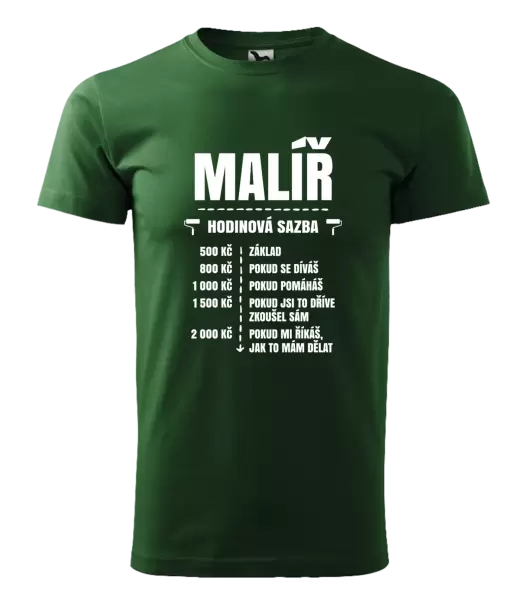 Pánské tričko Hodinová sazba - malíř