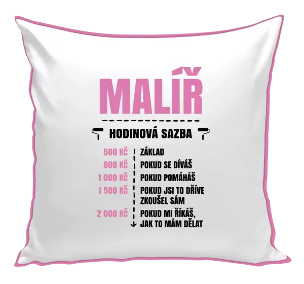 Polštář Hodinová sazba - malíř