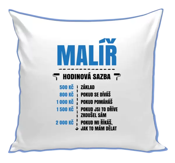 Polštář Hodinová sazba - malíř