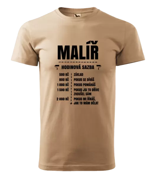 Pánské tričko Hodinová sazba - malíř