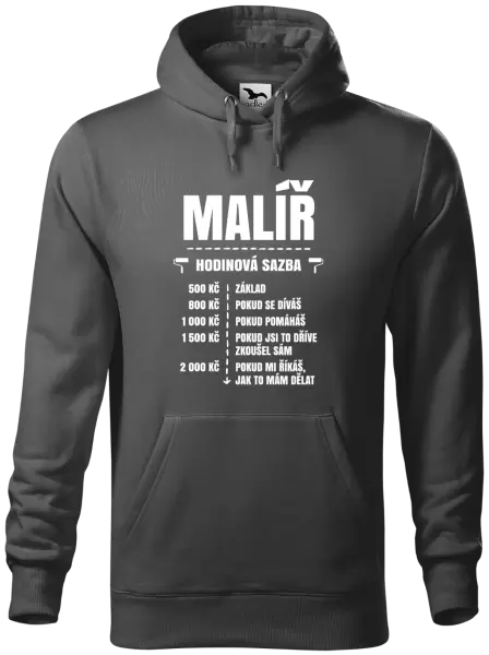 Pánská mikina Hodinová sazba - malíř