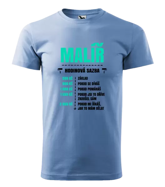 Pánské tričko Hodinová sazba - malíř