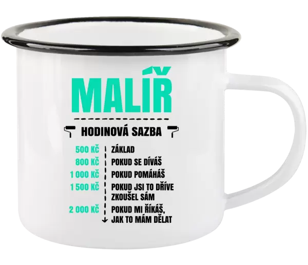 Plecháček Hodinová sazba - malíř