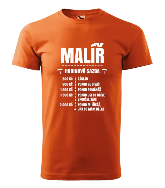Pánské tričko Hodinová sazba - malíř