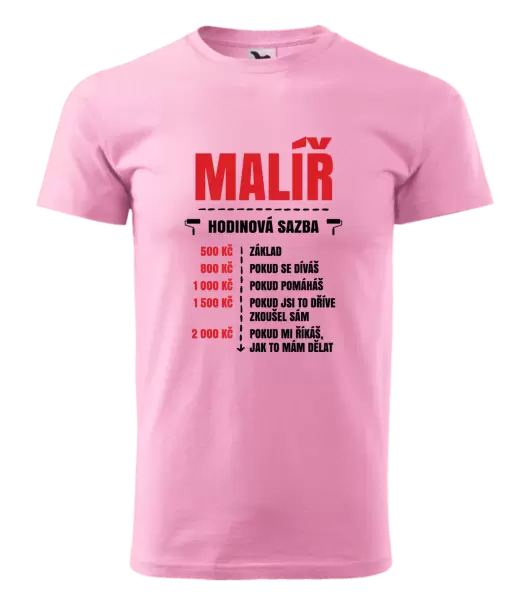 Pánské tričko Hodinová sazba - malíř
