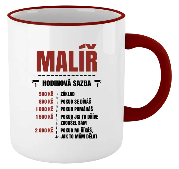 Hrnek Hodinová sazba - malíř