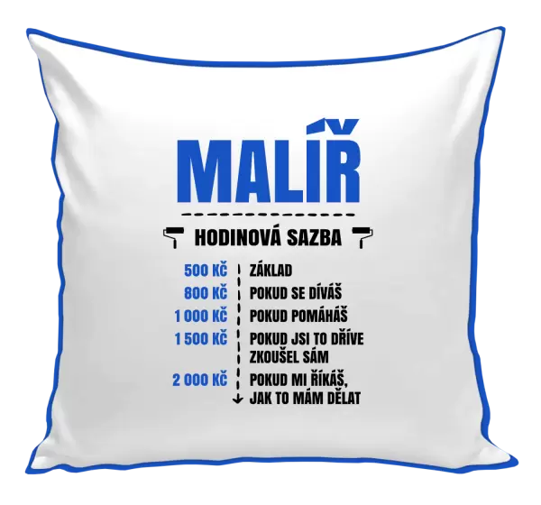 Polštář Hodinová sazba - malíř