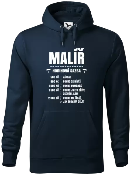 Pánská mikina Hodinová sazba - malíř