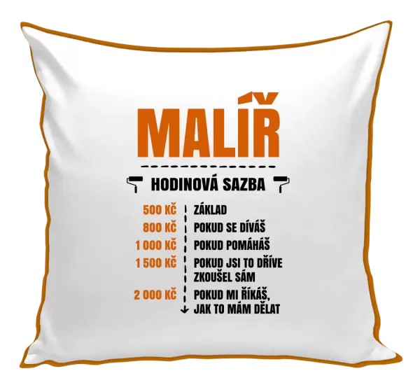 Polštář Hodinová sazba - malíř
