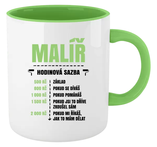 Hrnek Hodinová sazba - malíř
