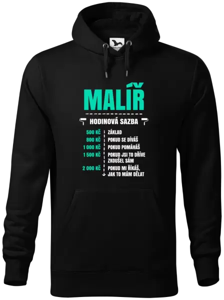 Pánská mikina Hodinová sazba - malíř