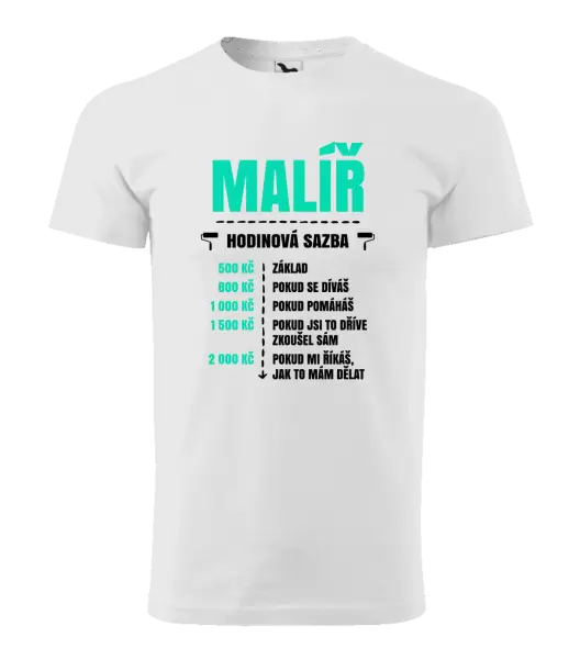 Pánské tričko Hodinová sazba - malíř