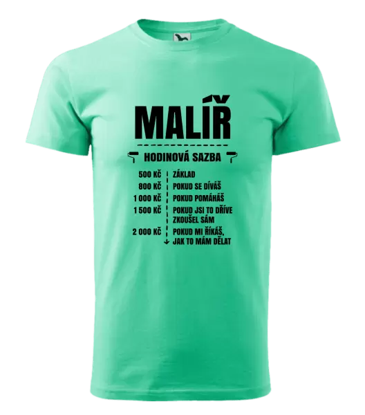 Pánské tričko Hodinová sazba - malíř