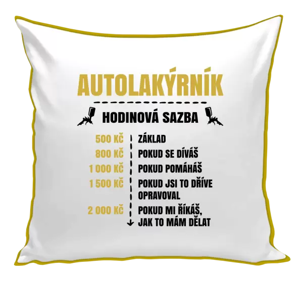 Polštář Hodinová sazba - autolakýrník