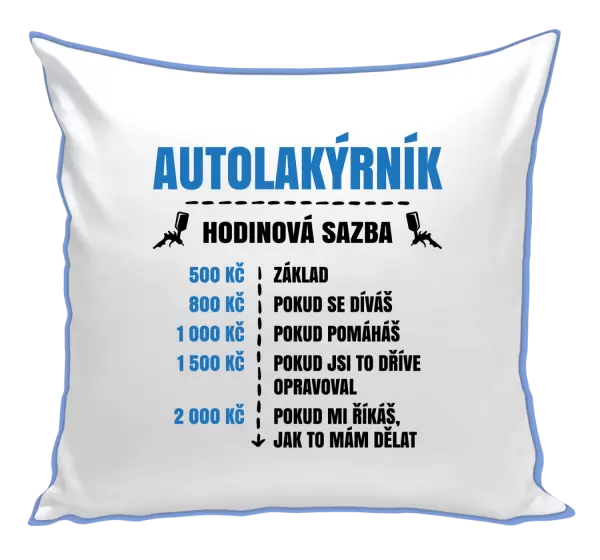 Polštář Hodinová sazba - autolakýrník