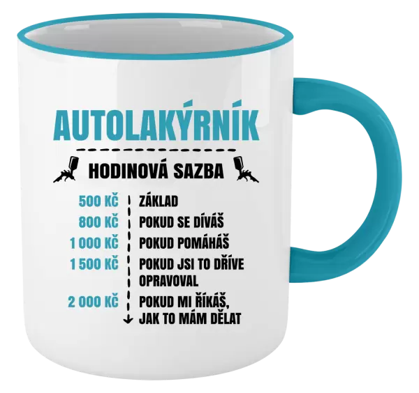 Hrnek Hodinová sazba - autolakýrník