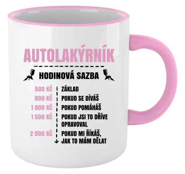 Hrnek Hodinová sazba - autolakýrník