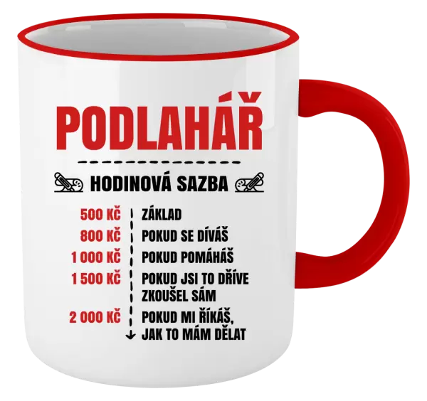Hrnek Hodinová sazba - podlahář