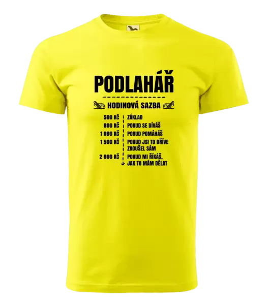 Pánské tričko Hodinová sazba - podlahář