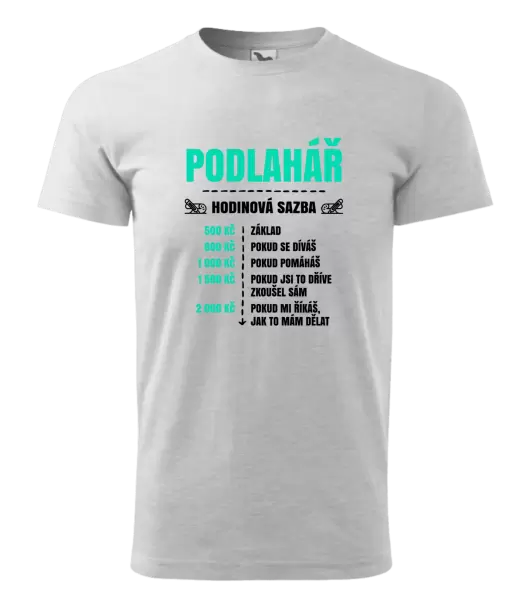 Pánské tričko Hodinová sazba - podlahář