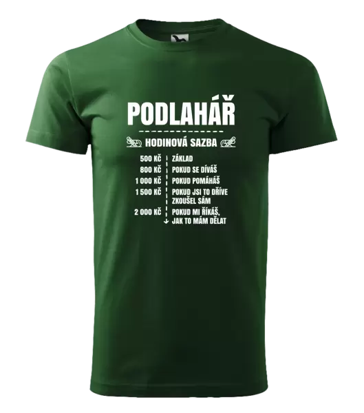 Pánské tričko Hodinová sazba - podlahář