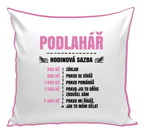 Polštář Hodinová sazba - podlahář