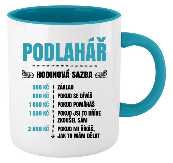 Hrnek Hodinová sazba - podlahář