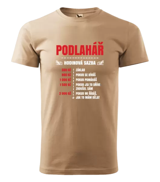 Pánské tričko Hodinová sazba - podlahář