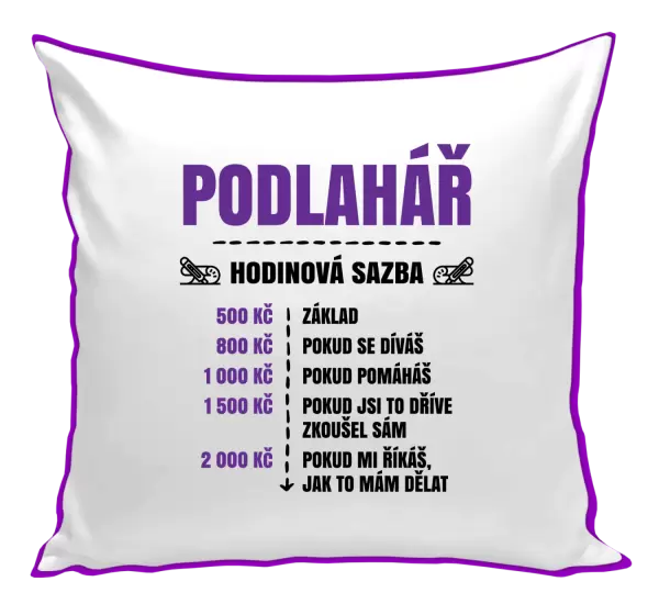 Polštář Hodinová sazba - podlahář