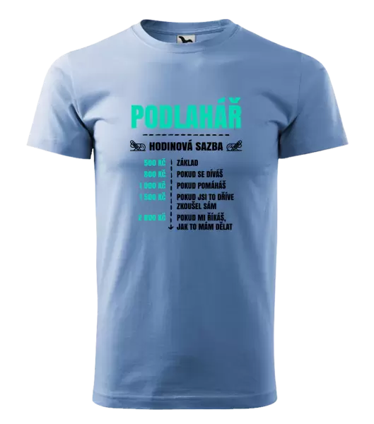 Pánské tričko Hodinová sazba - podlahář