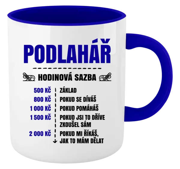 Hrnek Hodinová sazba - podlahář