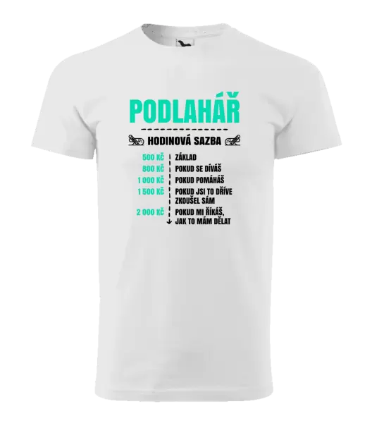 Pánské tričko Hodinová sazba - podlahář
