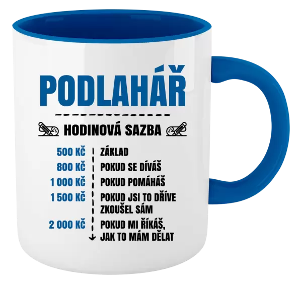 Hrnek Hodinová sazba - podlahář