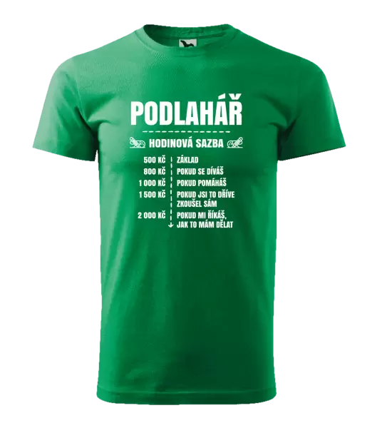 Pánské tričko Hodinová sazba - podlahář