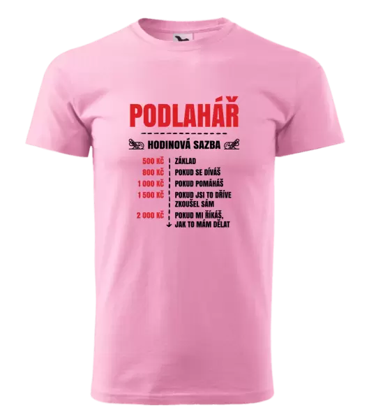 Pánské tričko Hodinová sazba - podlahář