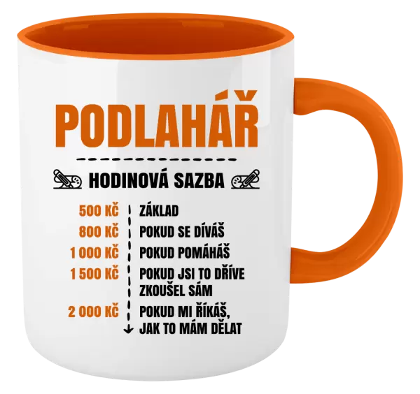 Hrnek Hodinová sazba - podlahář