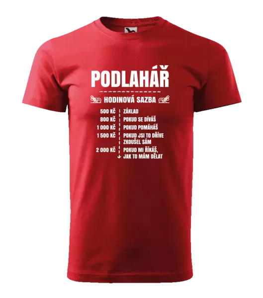 Pánské tričko Hodinová sazba - podlahář