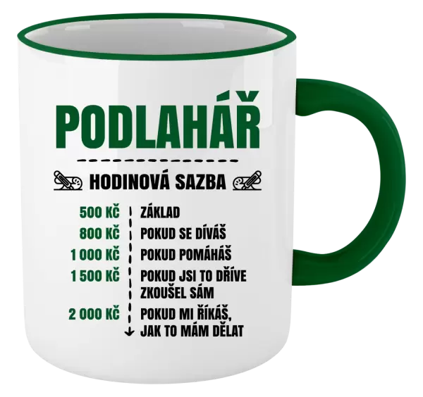 Hrnek Hodinová sazba - podlahář