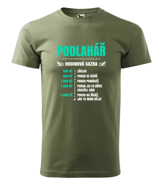 Pánské tričko Hodinová sazba - podlahář
