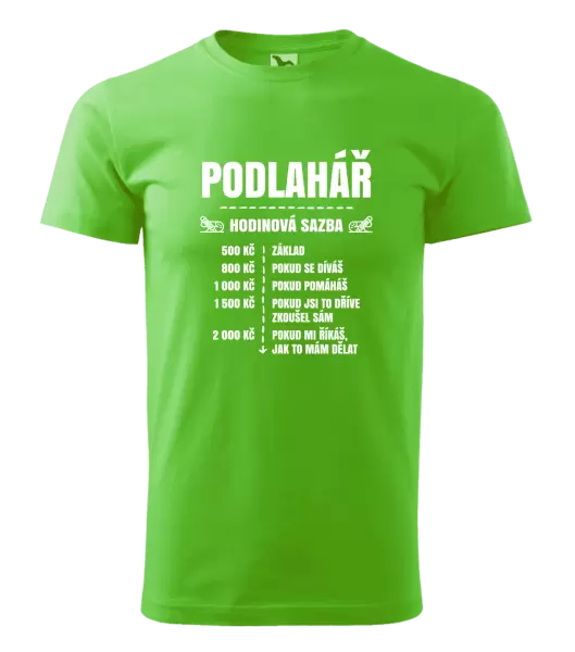 Pánské tričko Hodinová sazba - podlahář