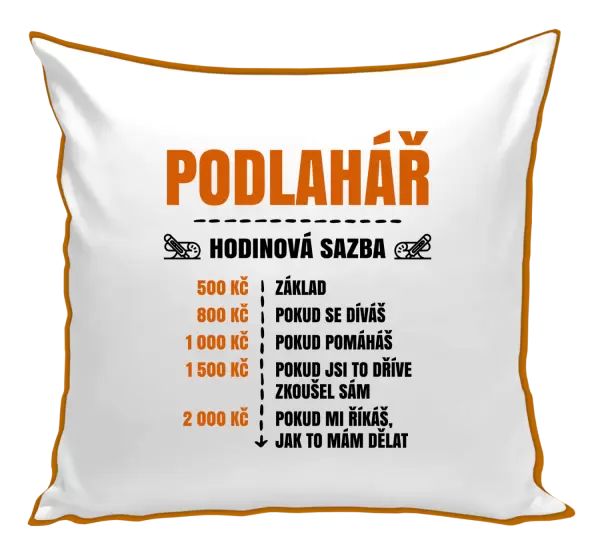 Polštář Hodinová sazba - podlahář