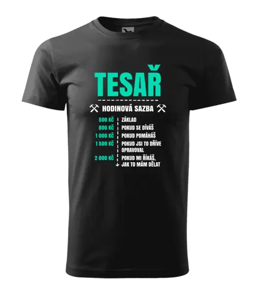 Pánské tričko Hodinová sazba - tesař