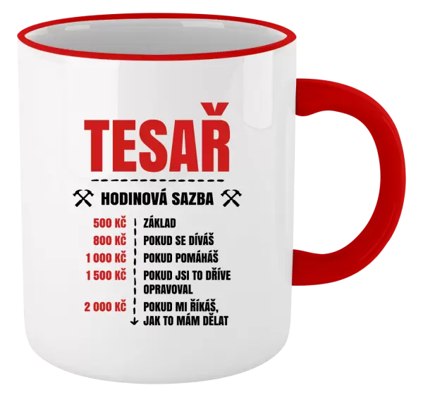 Hrnek Hodinová sazba - tesař