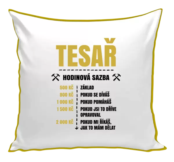 Polštář Hodinová sazba - tesař